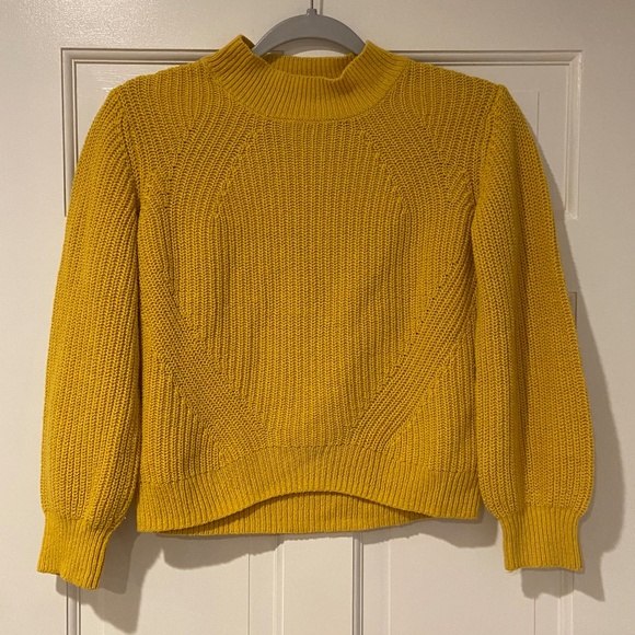 Old Navy Other - Old Navy Kids Yellow Cable Knit Mock Neck Sweater – Size 10/12